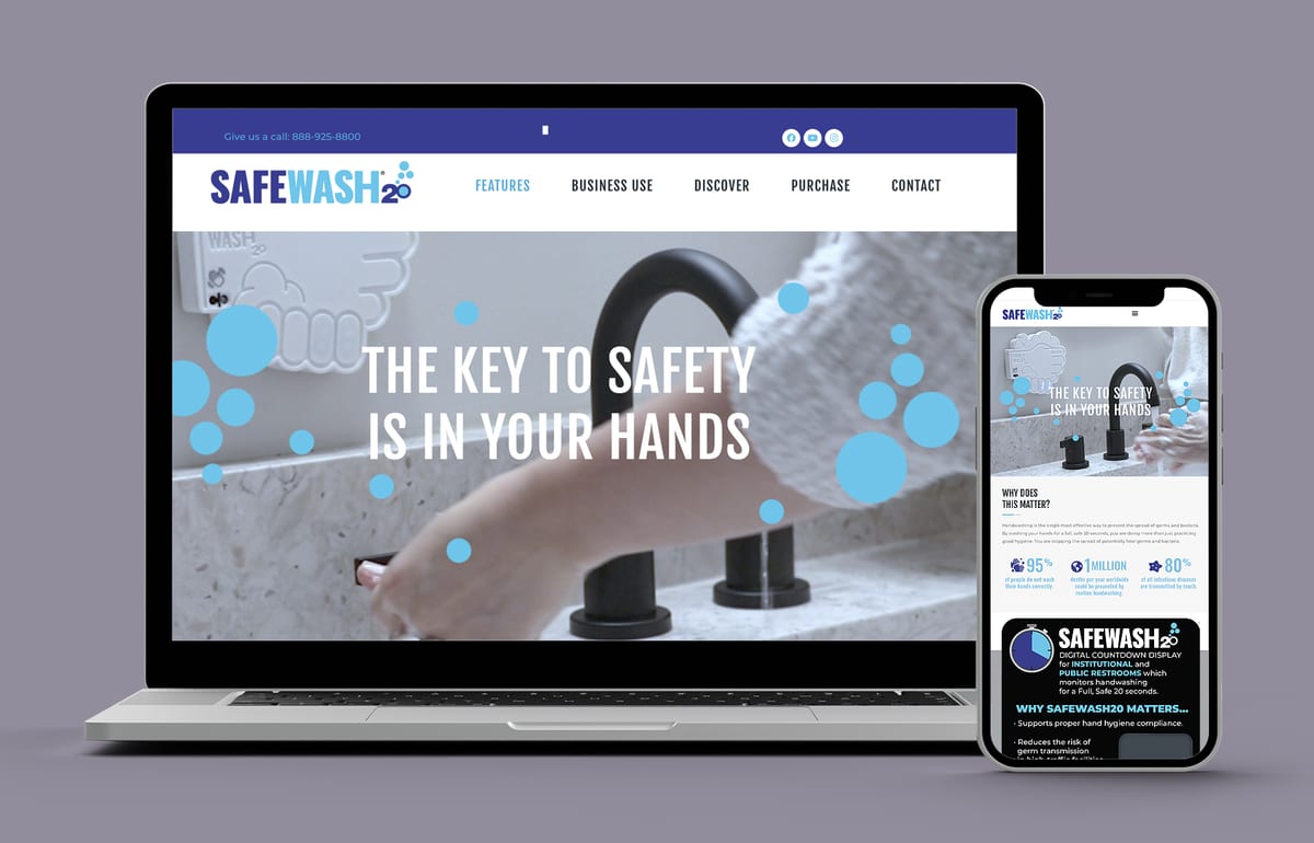 Safewash20 — website designed and built by 360 Design Partners