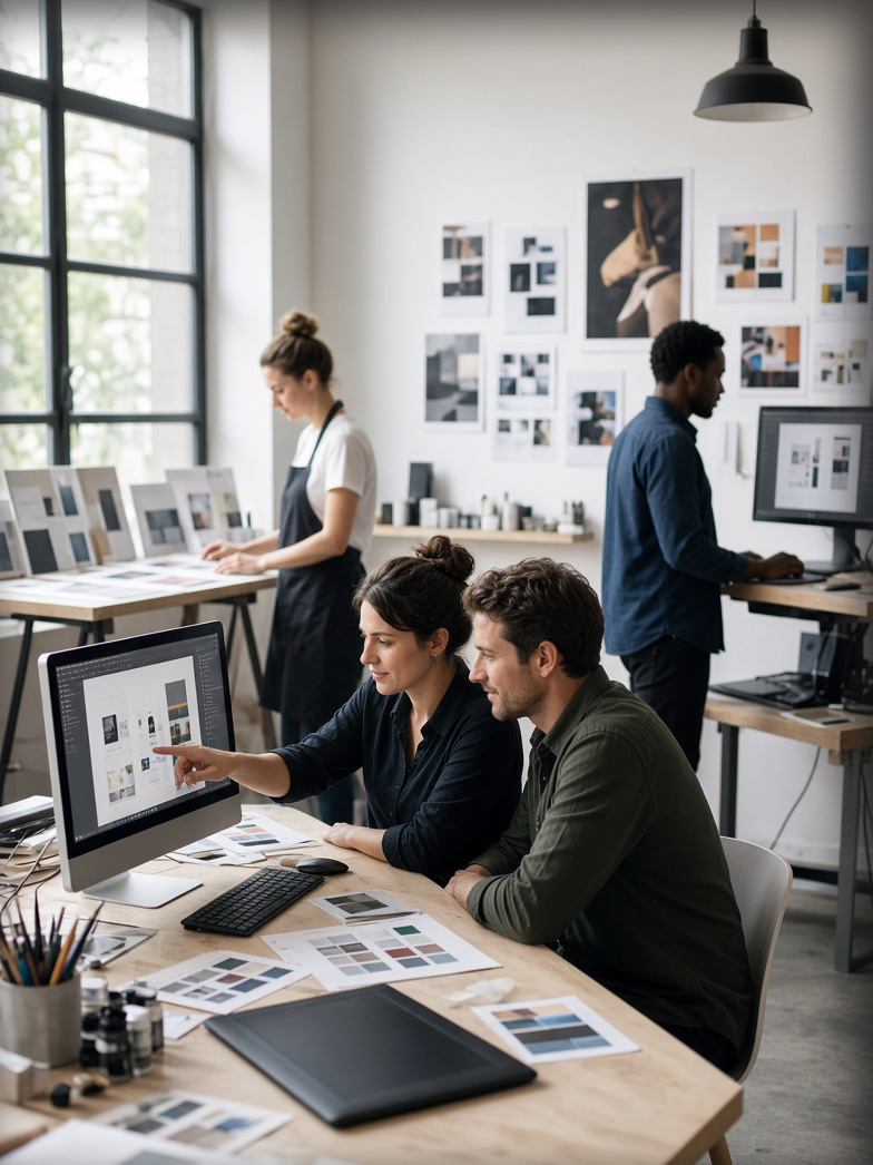 Inside the 360 Design Partners studio — the team collaborating on designs